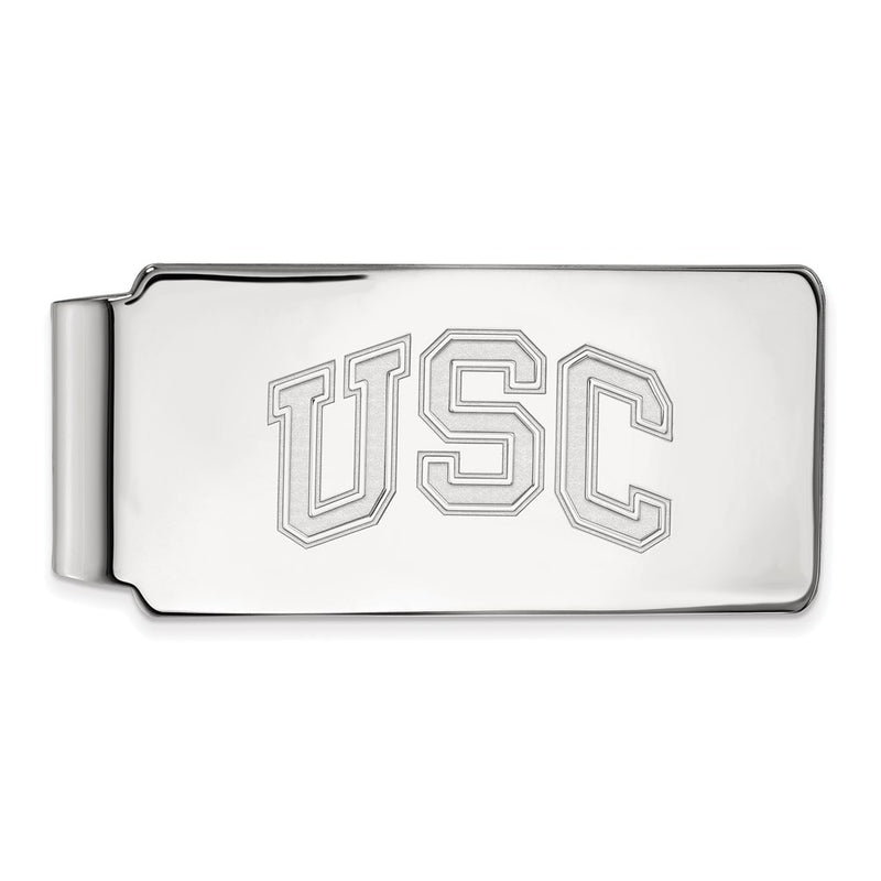 Sterling Silver Rhod-Pltd University of Southern California Money Clip