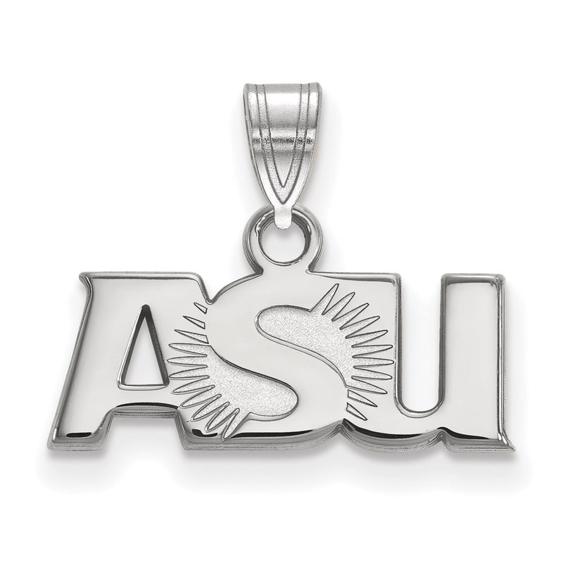 10K White Gold Logoart Arizona State University A S U Small Pendant