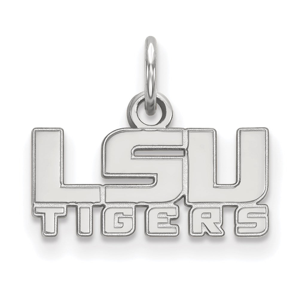 Sterling Silver Rhodium Plated Logoart Louisiana State University L S U Tigers Extra Small Pendant