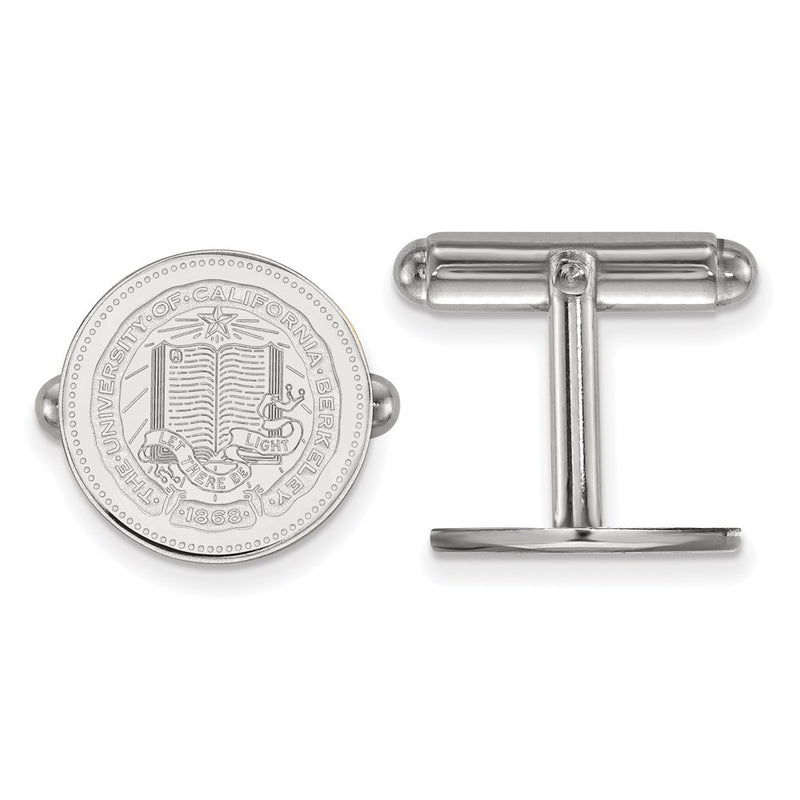 Sterling Silver Rhod-Pltd Logoart U. of California Berkeley Crest Cuff Link