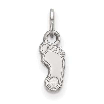 Sterling Silver Rhodium Plated Logoart University Of North Carolina Tar Heel Extra Small Pendant