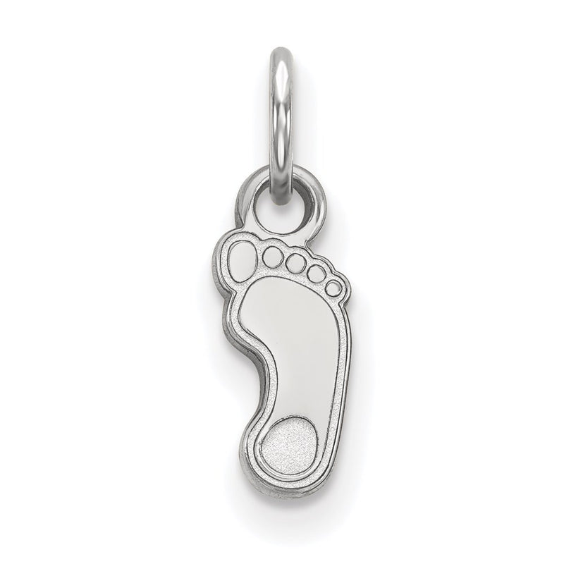 Sterling Silver Rhodium Plated Logoart University Of North Carolina Tar Heel Extra Small Pendant