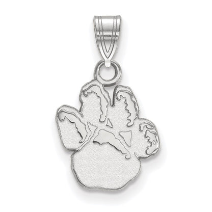 Sterling Silver Rhodium Plated Logoart University Of Pittsburgh Panther Paw Small Pendant