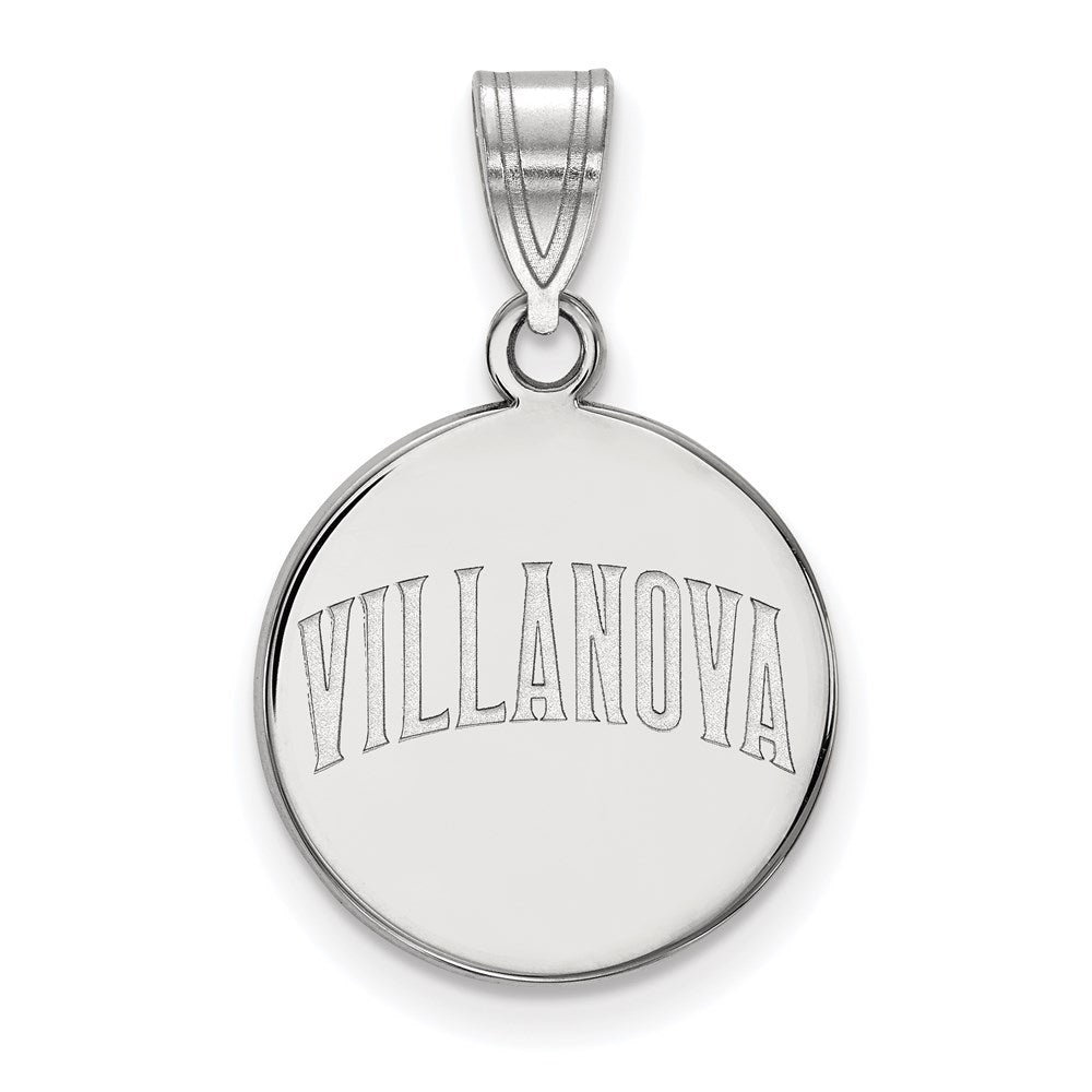 14K White Gold Logoart Villanova University Medium Disc Pendant