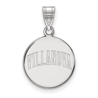 14K White Gold Logoart Villanova University Medium Disc Pendant