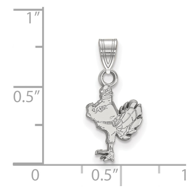 14K White Gold Logoart Virginia Tech Hokiebird Small Pendant