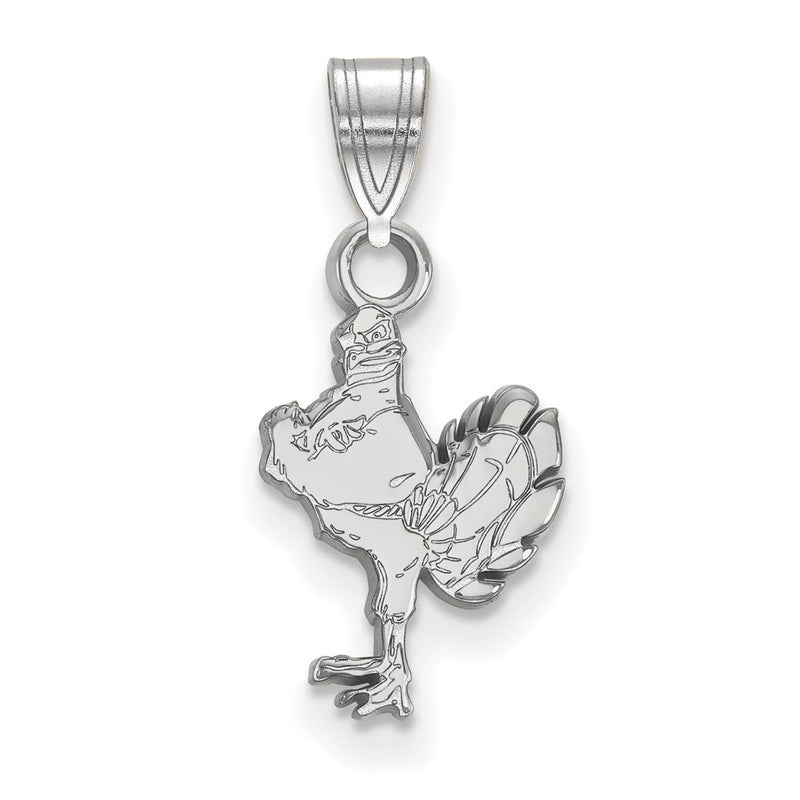 14K White Gold Logoart Virginia Tech Hokiebird Small Pendant