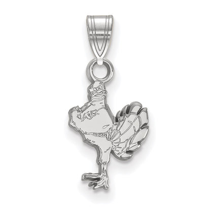 Sterling Silver Rhodium Plated Logoart Virginia Tech Hokiebird Small Pendant