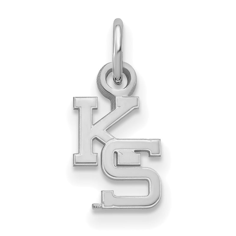 10K White Gold Logoart Kansas State University K S Extra Small Pendant