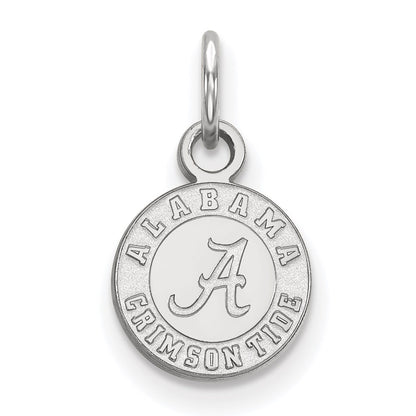 10K White Gold Logoart University Of Alabama Crimson Tide Extra Small Disc Pendant