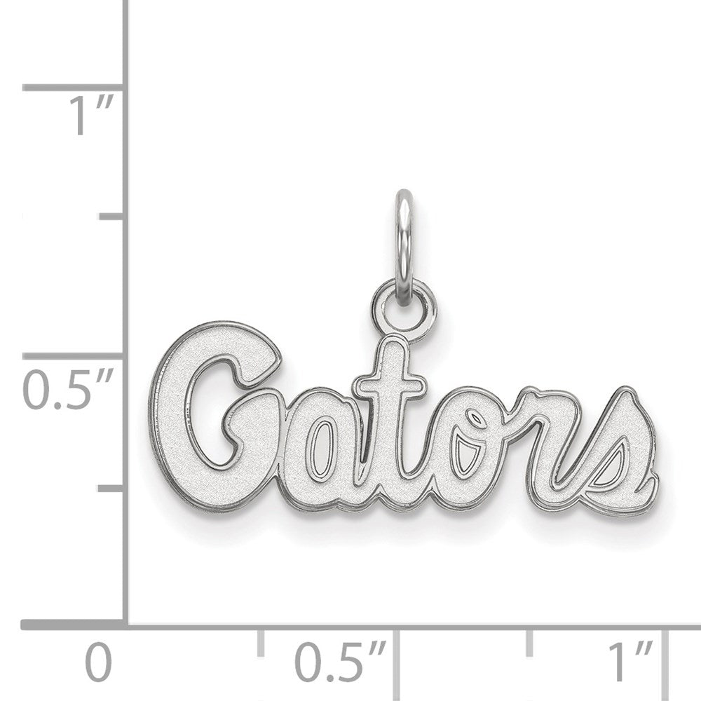 10K White Gold Logoart University Of Florida Gators Script Extra Small Pendant