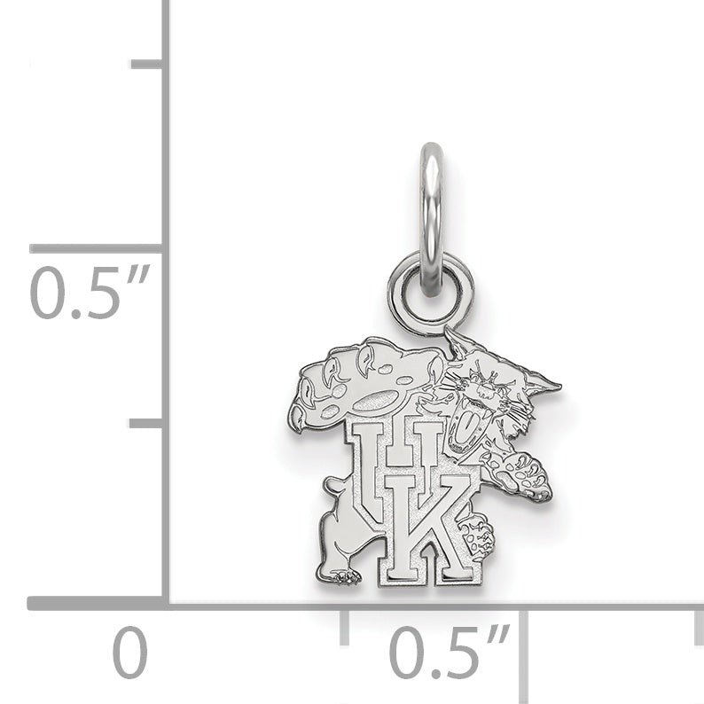 10K White Gold Logoart University Of Kentucky U K Wildcat Extra Small Pendant