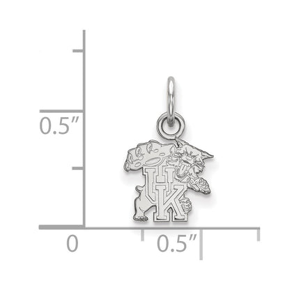 Sterling Silver Rhodium Plated Logoart University Of Kentucky U K Wildcat Extra Small Pendant