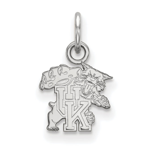 10K White Gold Logoart University Of Kentucky U K Wildcat Extra Small Pendant