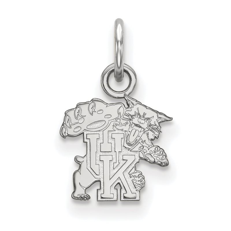 10K White Gold Logoart University Of Kentucky U K Wildcat Extra Small Pendant