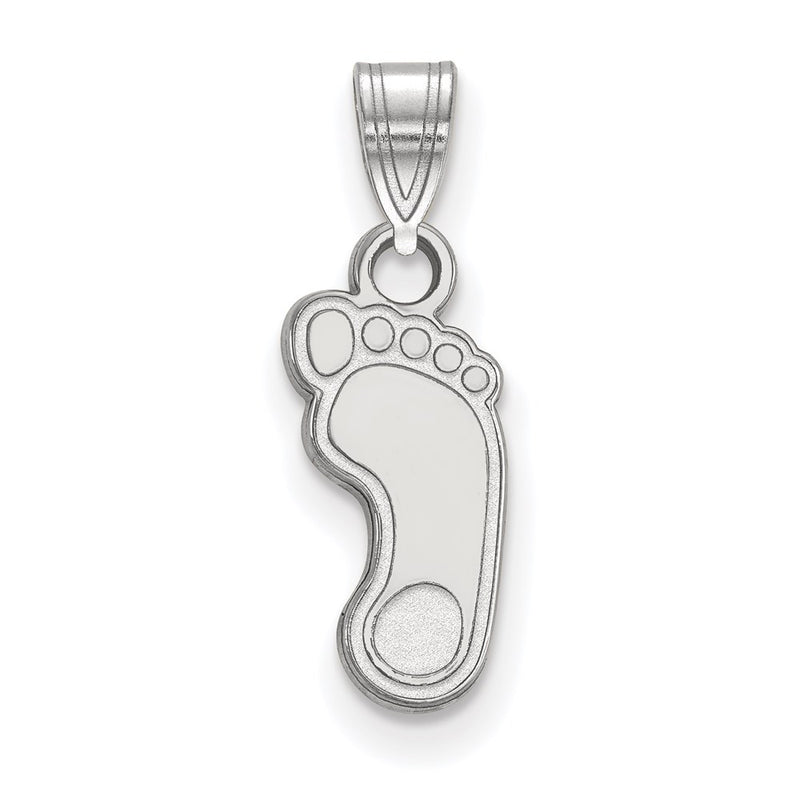 Sterling Silver Rhodium Plated Logoart University Of North Carolina Tar Heel Small Pendant