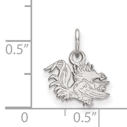 10K White Gold Logoart University Of South Carolina Gamecock Extra Small Pendant