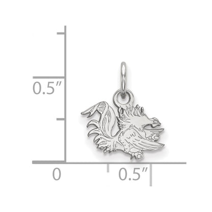 10K White Gold Logoart University Of South Carolina Gamecock Extra Small Pendant