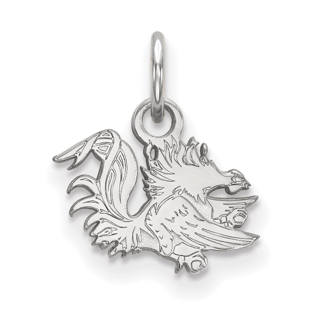 14K White Gold Logoart University Of South Carolina Gamecock Extra Small Pendant