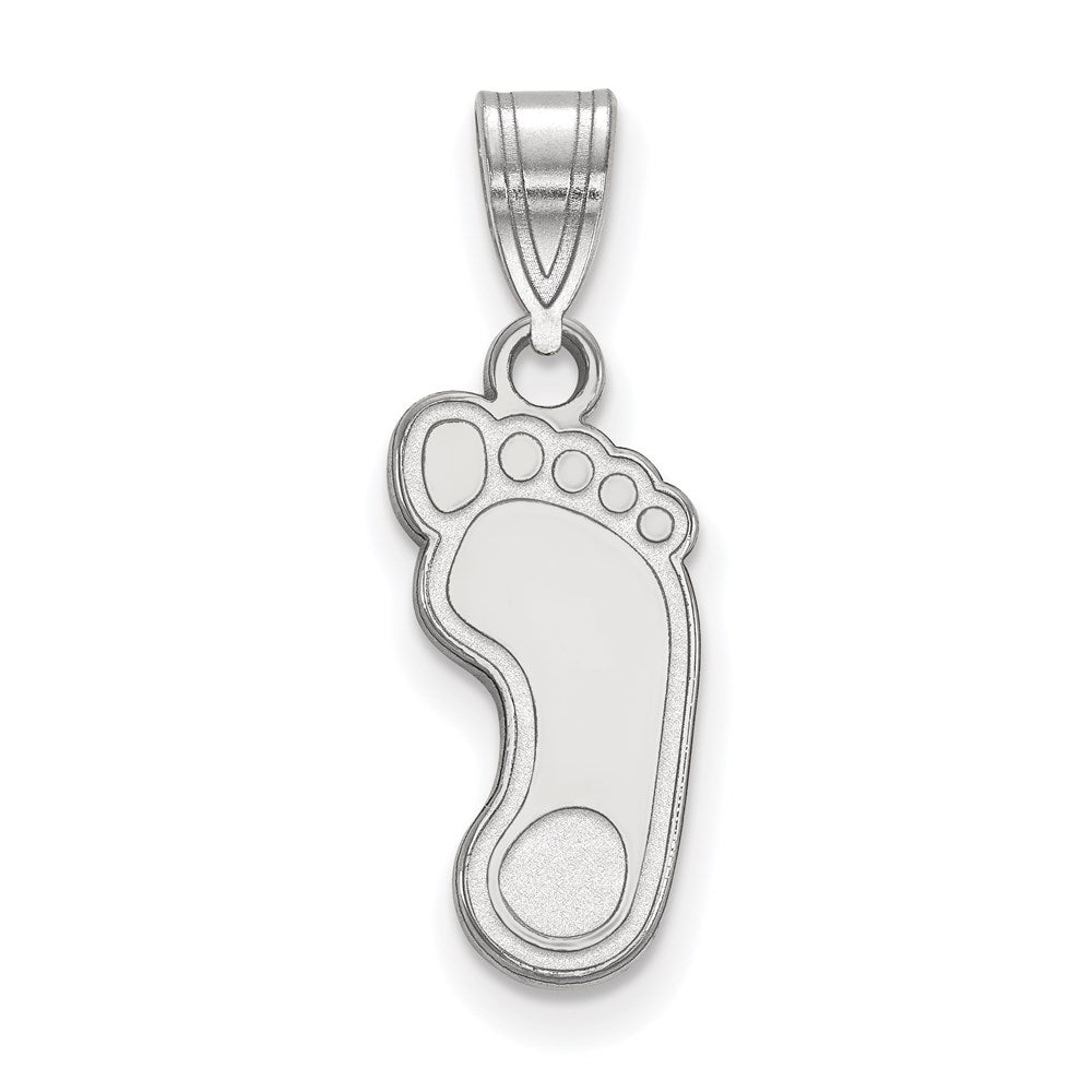 Sterling Silver Rhodium Plated Logoart University Of North Carolina Tar Heel Medium Pendant