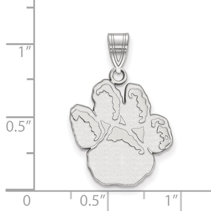 10K White Gold Logoart University Of Pittsburgh Panther Paw Large Pendant