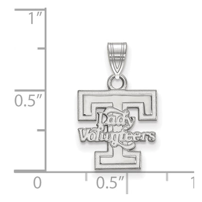 Sterling Silver Rhodium Plated Logoart University Of Tennessee Lady Volunteers Small Pendant