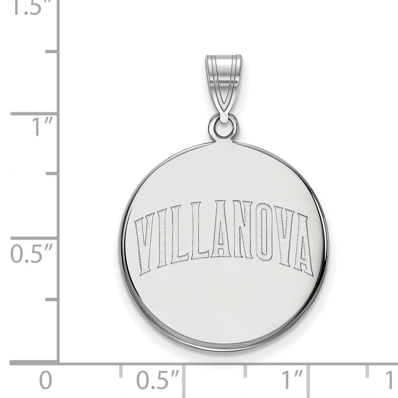 14K White Gold Logoart Villanova University Large Disc Pendant