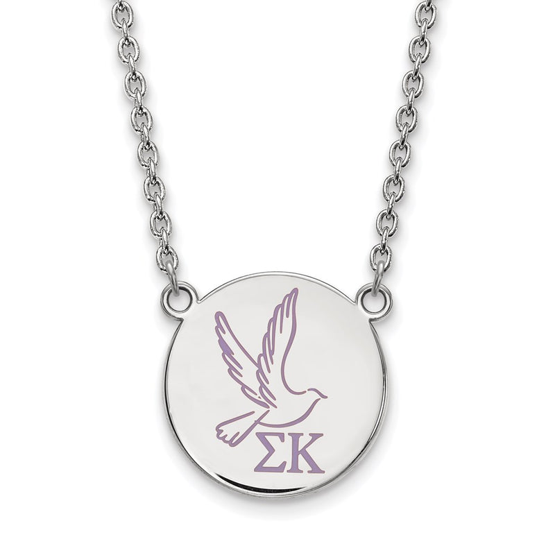 sterling-silver-rhodium-plated-logoart-sigma-kappa-sorority-symbol-large-color-enamel-pendant-18-inch-necklace-ss045skp-18