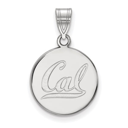 14K White Gold Logoart University Of California Berkeley Medium Disc Pendant