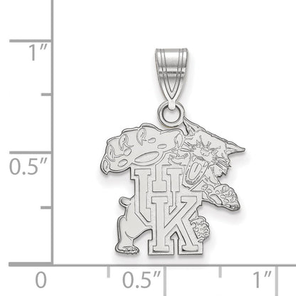 10K White Gold Logoart University Of Kentucky U K Wildcat Medium Pendant