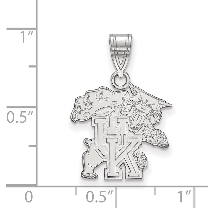 10K White Gold Logoart University Of Kentucky U K Wildcat Medium Pendant