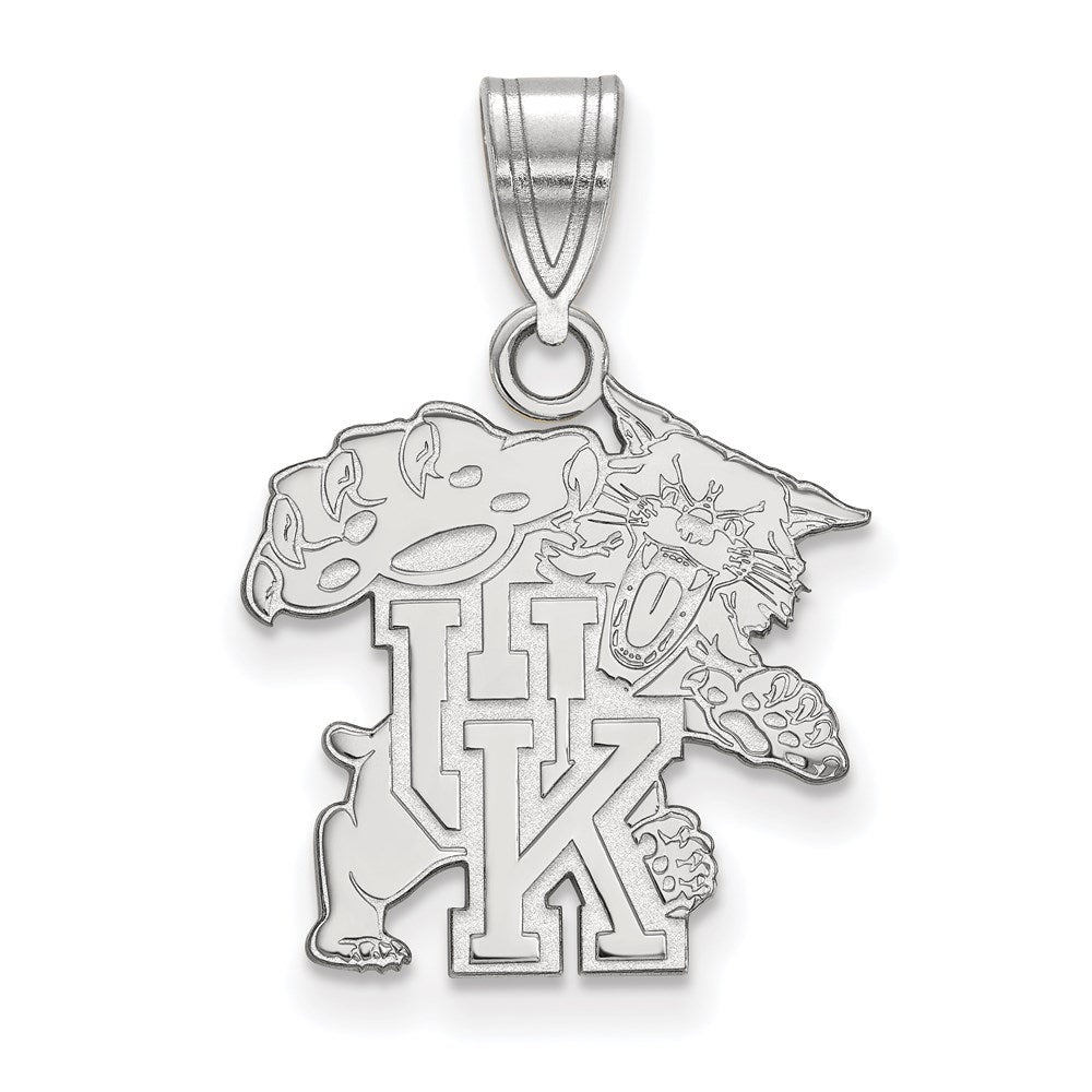 10K White Gold Logoart University Of Kentucky U K Wildcat Medium Pendant