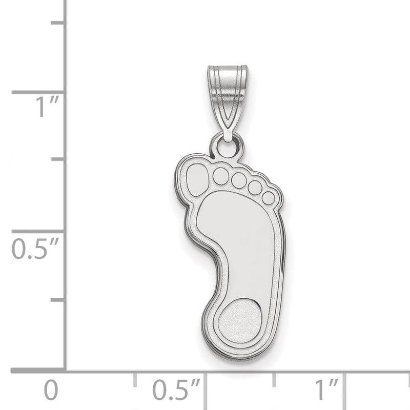 Sterling Silver Rhodium Plated Logoart University Of North Carolina Tar Heel Large Pendant