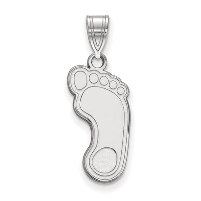 Sterling Silver Rhodium Plated Logoart University Of North Carolina Tar Heel Large Pendant