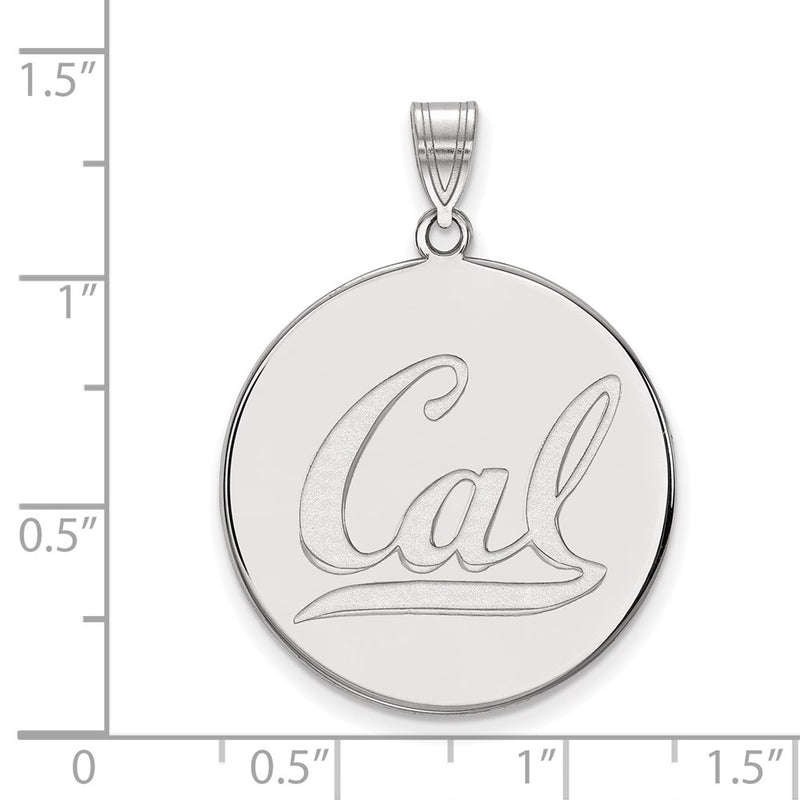 10K White Gold Logoart University Of California Berkeley Extra Large Disc Pendant