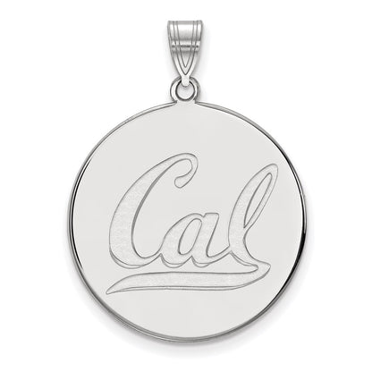 10K White Gold Logoart University Of California Berkeley Extra Large Disc Pendant