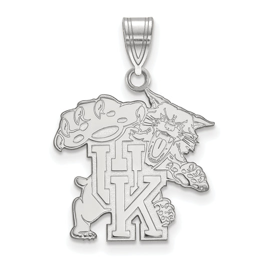 10K White Gold Logoart University Of Kentucky U K Wildcat Large Pendant