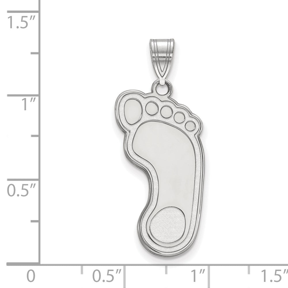 14K White Gold Logoart University Of North Carolina Tar Heel Extra Large Pendant