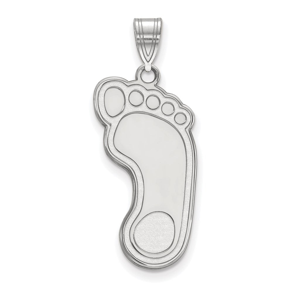 14K White Gold Logoart University Of North Carolina Tar Heel Extra Large Pendant
