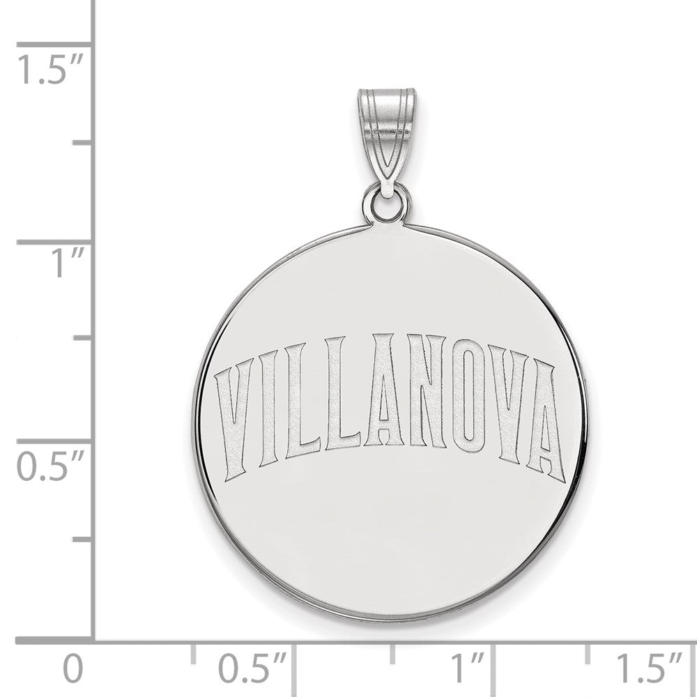 14K White Gold Logoart Villanova University Extra Large Disc Pendant
