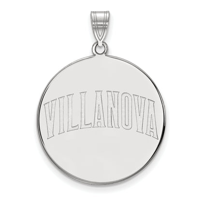 10K White Gold Logoart Villanova University Extra Large Disc Pendant