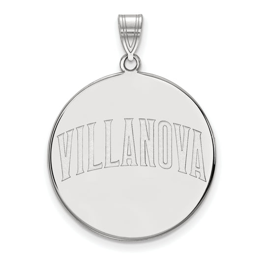 10K White Gold Logoart Villanova University Extra Large Disc Pendant