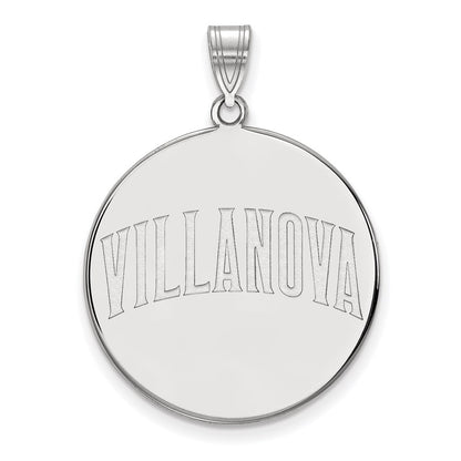 10K White Gold Logoart Villanova University Extra Large Disc Pendant