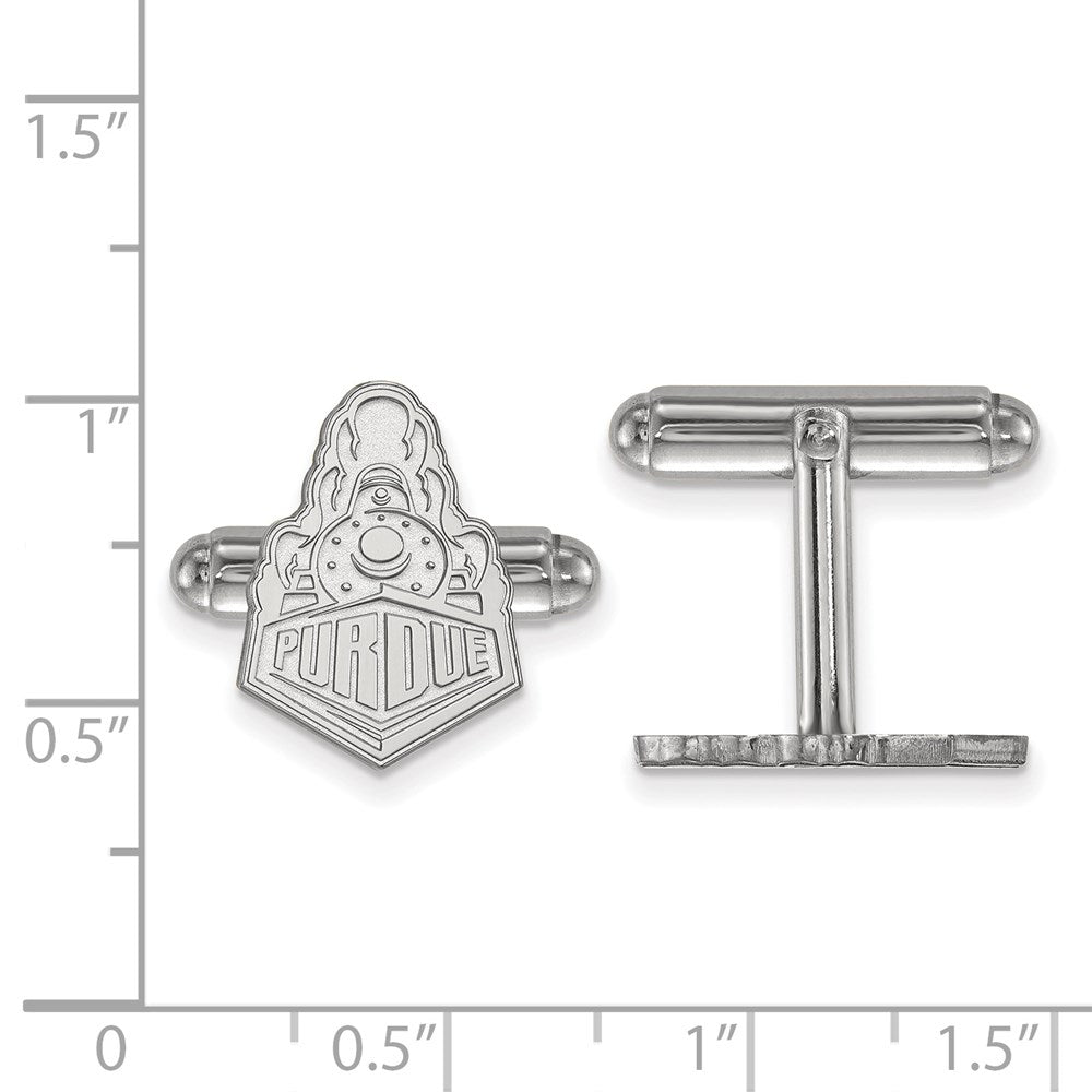 Sterling Silver Rhod-Pltd Logoart Purdue Univ. Cuff Links