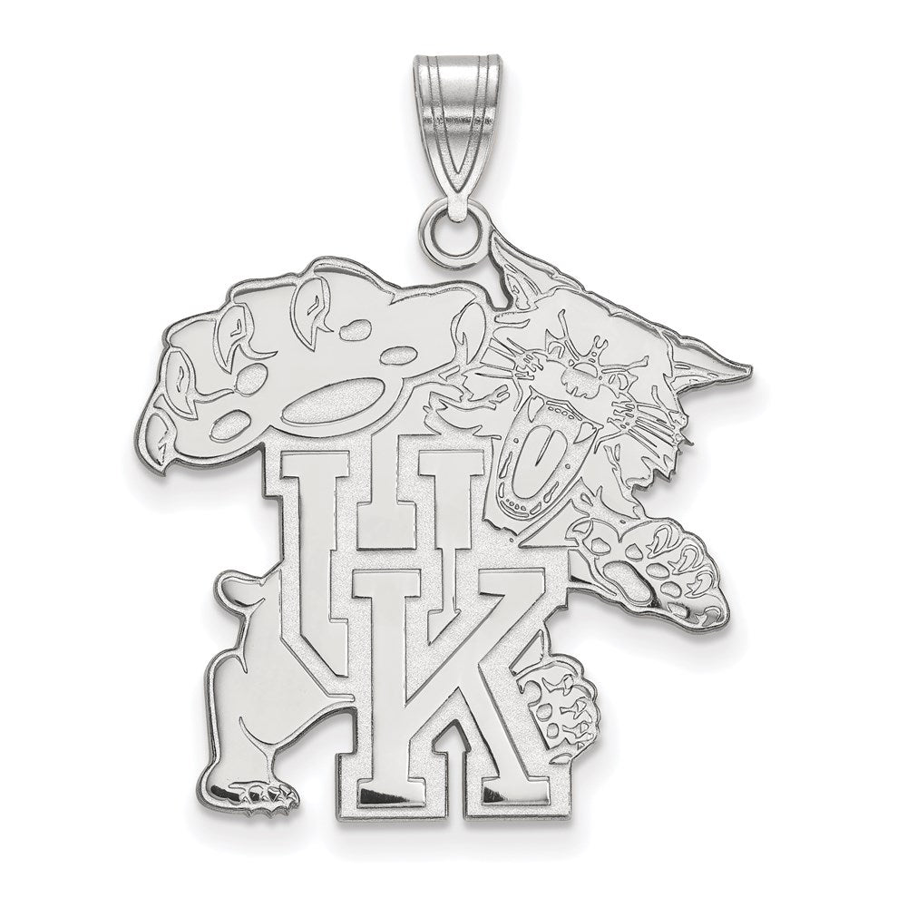 14K White Gold Logoart University Of Kentucky U K Wildcat Extra Large Pendant