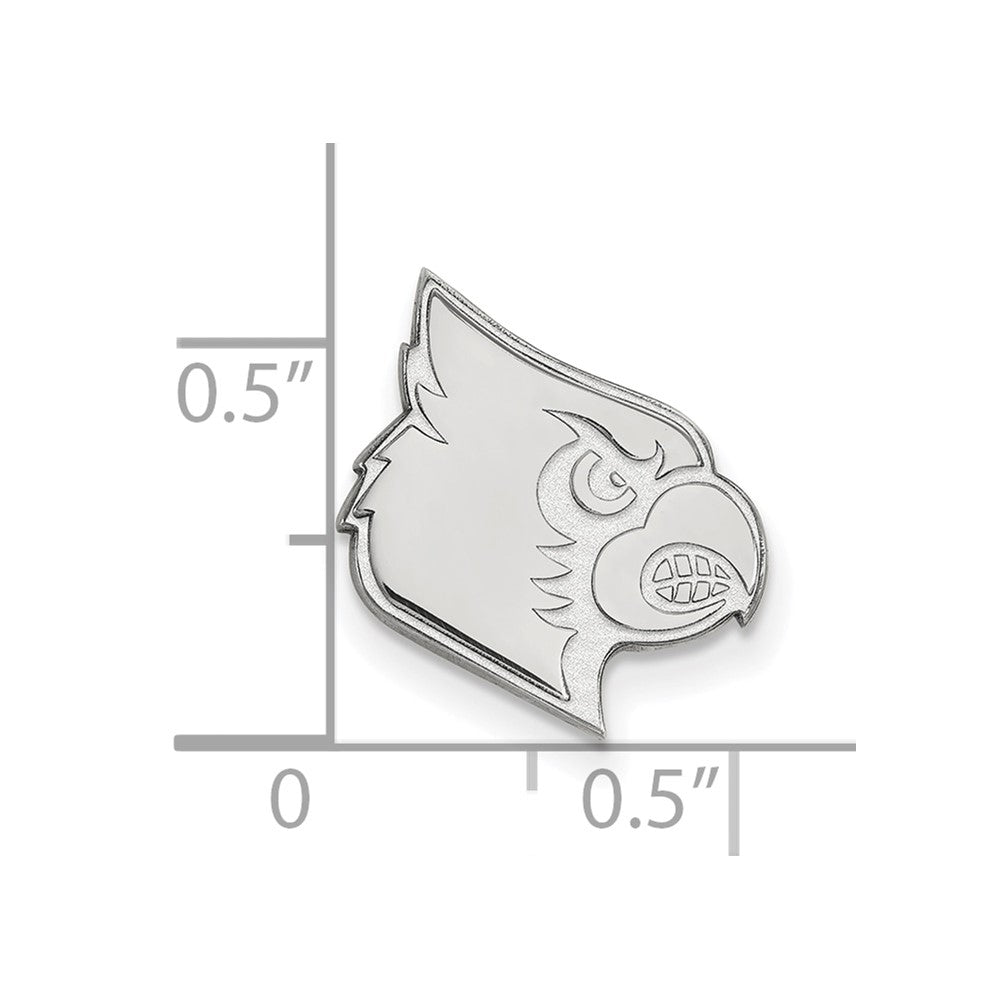 Sterling Silver Rhod-Pltd Logoart University of Louisville Lapel Pin