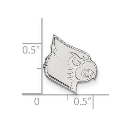 Sterling Silver Rhod-Pltd Logoart University of Louisville Lapel Pin