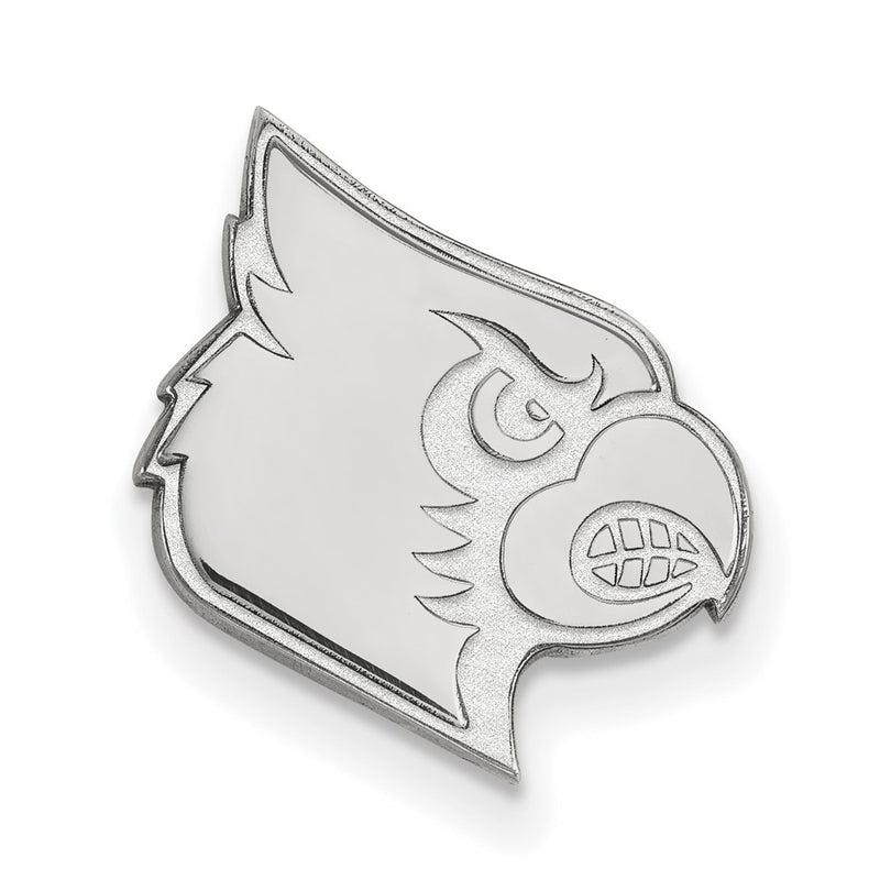 Sterling Silver Rhod-Pltd Logoart University of Louisville Lapel Pin