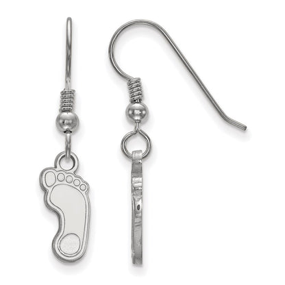Sterling Silver Rhodium Plated Logoart University Of North Carolina Tar Heel Small Dangle Wire Earrings