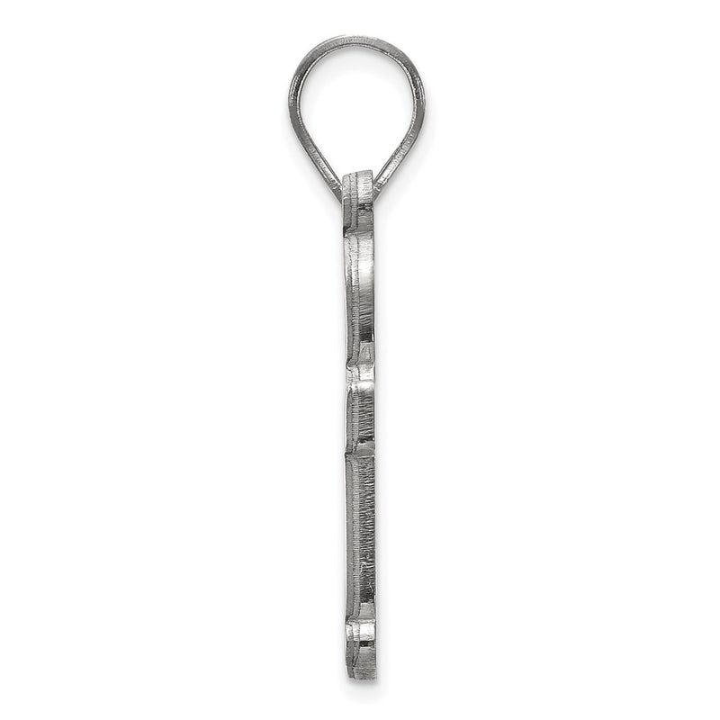 Sterling Silver Rhodium Plated Logoart Baylor University Bears Large Enameled Pendant